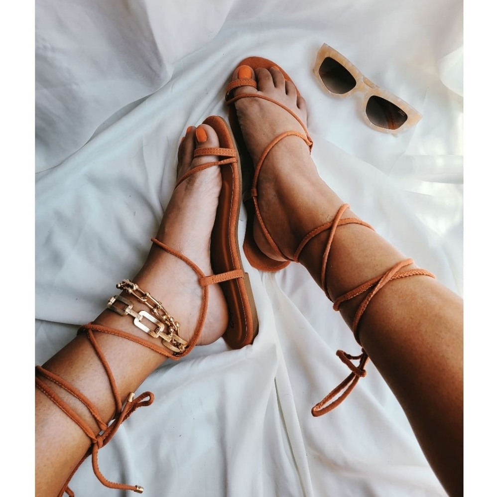 🆕️The Island Gal// Coral lace up Sandal